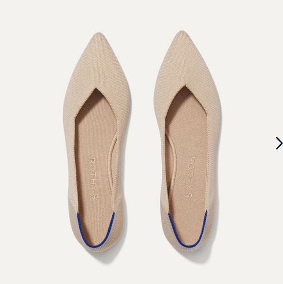 Rothy's Ecru Points - Size 10 - EUC (washable, sustainable, flats, beige) - Picture 4 of 5